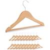 Relaxdays Grucce per Bambini, Set 20 Appendiabiti da Armadio Cameretta Bimbi, Stampelle Attaccapanni in Legno, Naturale, HLP: 19 x 30,5 x 1 cm