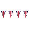 Boland 11608 - Bandierine Union Jack, lunghezza 10 m, Regno Unito, Inghilterra, bandiera nazionale, ghirlande decorative, feste