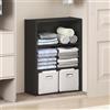 Furinno REED Organizzatori e contenitori per armadi, organizer per armadio a 3 livelli, contenitore per armadio a ripiani aperti, per guardaroba, camera da letto, soggiorno, stile americano
