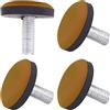 cyclingcolors 4x Piedini Piedi Mobili Teflon Marrone Regolabile Piede PTFE Tondo Tavolo Protezione Pavimento (M6)