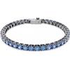 SWAROVSKI BRACCIALE MATRIX TENNIS, TAGLIO TONDO, PICCOLO BLU, XL