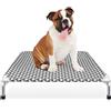 Kuntrust Letto rialzato per cani da esterno aggiornato lettino rialzato per cani di taglia media | Amaca per animali domestici con panno a doppio strato, piedini antiscivolo, adatta fino a 31,8 kg