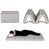 EVERGREENWEB MATERASSI & BEDS EVERGREENWEB - Materasso Singolo 80x190 h 10 cm Waterfoam MULTIUSO trasformabile in Confortevole Pouf Letto Futon Salvaspazio Pieghevole 4 pezzi SFODERABILE Lavabile adatto per MASSAGGI Shiatsu GRIGIO