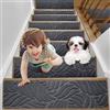 YISUN Tappetino Antiscivolo per Scale 15 Pezzi,20x65cm,Resistente all'Usura,Facile da Installare,Pulire,Adatto a Bambini,Anziani e Animali Domestici,Compatibile con Legno,Marmo,Vetro