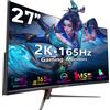 CronusPro Monitor Gaming Curvo 27 Pollici, 2K QHD (2560 x 1440),165 Hz, 1