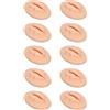 Akozon 10pcs Tatuaggi le Labbra a Bocca Aperta Silicone 3d Labbra Finte per Allenamento per Tatuaggi Semi-permanente (Tono della pelle scura)