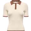 ONLY Onlmeddi SS Contrast Polo CC Knt, Spiced Apple, L Donna