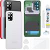 Enkeig Vetro Posteriore per Samsung Galaxy S20+ Plus G985 G986, Bianco