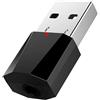 Votvlog Ricevitore USB Bluetooth per musica e chiamate in vivavoce, adattatore Bluetooth, plug and play, microfono integrato per auto, casa, cuffie e altoparlanti