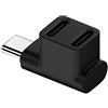 CY Adattatore splitter per alimentazione e dati USB 3.0 Type C maschio a doppia femmina da 10 Gbps ad angolo verso l'alto compatibile con Deck Laptop