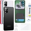 Enkeig Vetro Posteriore Sostituzione per Samsung Galaxy S20+ Plus G985 G986 Back Cover copribatteria + Kit di Riparazione(Nero)