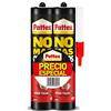 Pattex Non più chiodi per tutto HighTack, adesivo di montaggio resistente a temperature estreme, colla forte su superfici umide, adesivo bianco, confezione risparmio con 2 cartucce x 446 g