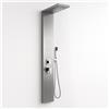 OGOMONDO Finitura- Spazzolato, CONFEZIONE 1 *** Colonna doccia 002 4 funzioni acciaio inox getto a cascata 2 bocchette idro lombari l20xp44xh170