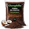 Clorophilla Fibra di Cocco per Piante - Substrato Naturale di Qualità Superiore - Favorisce Radici Forti - Ideale per Vasi e Idroponica (10 Litri)
