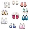 BOSOIRSOU 10 Paia di Scarpe per Bambole da 18 Pollici, 7cm Stivali, da Ballo, Sandali, Casual, di Tela - Adatte per 45cm American Girl Doll Accessori