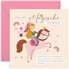 Central 23 Geburtstagskarte Tochter Prinzessin Pony Magisch Mädchen Stieftochter Kind Frauen Geschenkidee Pferd Süßes Design Herzliche Glückwünsche Inklusive Aufkleber Von