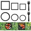 Aphumedc Betta - 6 anelli per l'alimentazione dei pesci, barriera galleggiante per acquario, in EVA, colore nero, accessori per mini acquari, supporto per piante galleggianti, mangiatoie, recinti (3