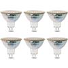 GLMING MR16 G5.3 48-2835 SMD LED lampadina 3W G5.3 Bi-pin base faretto lampadina AC 12V / DC 12-24V bianco caldo confezione da 6