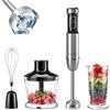 Kolohoso 1500W Frullatore a Immersione, Multifunzione Immersione da 4 in 1, Mixer Cucina, 25 Velocità e Turbo, con Frusta, Tritatutto da 500 ml e Misurino da 700 ml, per Preparare Pappe Zuppe e Salse
