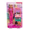 Mattel Barbie Carriere - Pediatra, set bambola bionda con divisa da medico rosa e un neonato, stetoscopio, mobili e accessori inclusi,Mattel,Eta 3+