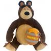 PTS Masha & Orso Peluche Orso con vasetto di miele, 25 cm, Eta 0+