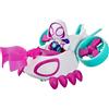 Hasbro Marvel Spidey e i suoi fantastici amici, Ghost-Spider con elicottero e action figure da 7,6 cm,,Hasbro,Eta 3+