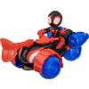Hasbro Marvel Spidey e i suoi fantastici amici, Miles `Spin` Morales, Techno-Racer, action figure da 7,6 cm,Hasbro, Eta 3+