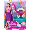 Mattel Barbie - Bambola Barbie Skipper Set Dreamtopia, playset con bambola Skipper, due agnellini, un passeggino a forma di carrozza e tanti altri accessori,Mattel, Eta 3+