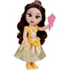 Jakks Pacific Disney Princess ? bambola 38 cm di Belle, con i suoi abiti iconici arricchiti da dettagli glitterati, tiara scintillante e scarpette coordinate, i suoi occhi brillano, Eta 3+