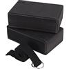 Iunipusy Set di 2 blocchi da yoga e cinghie in cotone da 1,83 m, in schiuma EVA, morbidi blocchi antiscivolo per allungamento universale e tonificante, colore nero