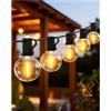 EVXFG Catena Luminosa Esterno Luci-Giardino 9M - 30Ft G40 Luci da Esterno Gazebo LED Lampadine Terrazzo Filo Lucine Impermeabile lampade Giardino Interno Fila Luminosa per Balcone Bianco Caldo