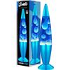 Jambo Bellissima Lampada a Movimento Liquido con Cera Che scorre Come Lava | Divertimento per Adulti, Ragazzi e Bambini (Base Blu, Liquido Blu, Cera Bianca, 16)