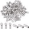 UNICRAFTALE Circa 60 pz Tappi Terminali Tubi Terminali per Cavo in Acciaio Inossidabile Diametro Interno 1mm Terminali per Terminali del Cavo per Creazione di Gioielli, Colore Acciaio Inossidabile