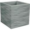 Vaso Quadrato Elegante da Interno Esterno Elegance Quadro 30X30 H30, GRIGIO CENERE