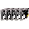 Supply Guy 5 cartucce compatibile con Brother LC-985 Nero per DCP-J125 DCP-J140w DCP-J315w DCP-J515w MFC-J220 MFC-J265w MFC-J410 MFC-J410 Series MFC-J415w