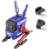 GravaStar Caricabatterie rapido GaN Alpha da 65W, caricabatterie rapido a 3 porte con presa multipla da viaggio, caricabatterie universale per UK/EU/USA, per iPhone, MacBook, iPad (Blu)
