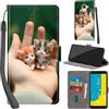 PHINIENLAND Cover per Samsung Galaxy J6 2018 Case PU Pelle Custodia [Kickstand] [Chiusura magnetica] [Slot per Schede], Portafoglio Flip Custodia per Samsung J6 2018,Gattino