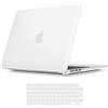 TECOOL Cover compatibile con MacBook Air M5 M4 M3 M2 13,6 Pollici 2022-2026 A3449 A3240 A3113 A2681, Custodia Rigida Protettiva Sottile in Plastica e Copritastiera UE, Traslucido