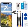 EFaith Schermo per iPhone X LCD di ricambio 5.8 Full HD Touch Digitizer Assembly con kit di riparazione completo + protezione schermo con modello: A1865, A1901, A1902