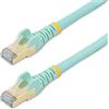 StarTech Cavo Ethernet CAT6a da 50cm - Cavo di Rete LAN RJ45 10 Gigabit Schermato 100W Poe - Cavo Dati Patch STP 10GbE - Testato Individualmente - Certificato UL/Tia - Turchese (6ASPAT50CMAQ)