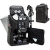 USA Gear DSLR, zaino per fotocamera con custodia per computer portatile da 43,18 cm, copertura impermeabile, lente regolabile e supporto per treppiede
