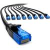 1aTTack.de 660288 Cavo Cat6 Cat.6 Cavo di rete Cat 0,5 m - cavo patch cavo sottile (diametro piccolo - molto flessibile) 1000 Mbit/s - 10 pezzi - nero