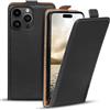 Verco Flip Cover per iPhone 16 Pro Case, Flip Style Custodia per iPhone 16 Pro, Custodia verticale pieghevole per cellulare, nero