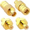 YILIANDUO DAB + Antenna Adattatore SMB a MCX Kit MCX Maschio Femmina a SMB Maschio Femmina Adattatore 4 Pezzi per Auto Satellite SIRIUS XM Radio Antenna