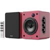 Majority D50X altoparlanti | casse attive amplificate coppia 2.0 da 60W per PC | Hi-Fi con HDMI ARC e AUX | casse acustiche da scaffale Bluetooth 5.3 | Monitor Studio in fibra di carbonio (rosso)