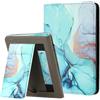 MOKASE per 6 pollici Nuovo Kindle 11a Generazione Custodia 2022 2024 (Modello:C2V2L3 RS23CV), Custodia rigida in pelle PU, Risveglio/Sonno Auto con Cinghia a Mano & Slot Scheda, Green Marble