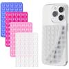 AUXHCYL 4 telefoni cellulari in silicone su entrambi i lati, ventosa per selfie e video, supporto per tutti i modelli di cellulare (blu reale, fucsia,rosa, trasparente)