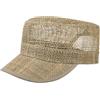 LIPODO Cappellino Army di Paglia Donna/Uomo - Berretto da Spiaggia Estivo con Visiera, Chiusura a Strappo Estate Primavera/Estate - Taglia Unica Natura