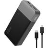 JUOVI Power Bank 20000mAh Caricatore Portatile, 35W Ricarica Rapida Batteria Esterna PD 3.0 QC 4.0 con Display LED, Batteria da Viaggio con 2 porte USB C e 2 porte USB A per iPhone serie 16/15/14