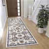 Hanse Home Caracci Tappeto orientale - Runner classico a trama fitta con ornamenti e motivi floreali, morbido pelo corto, per camera da letto, sala da pranzo, soggiorno, corridoio, cucina, crema, 80 x